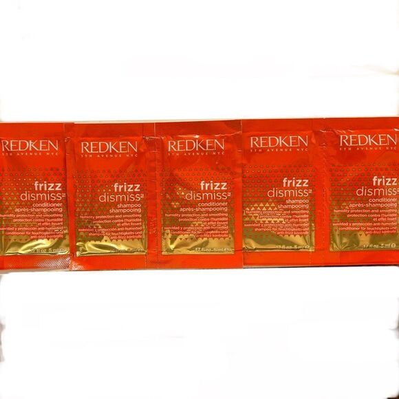 Redken frizz dismiss shampoo and condition packets, set of 3. - Picture 1 of 1